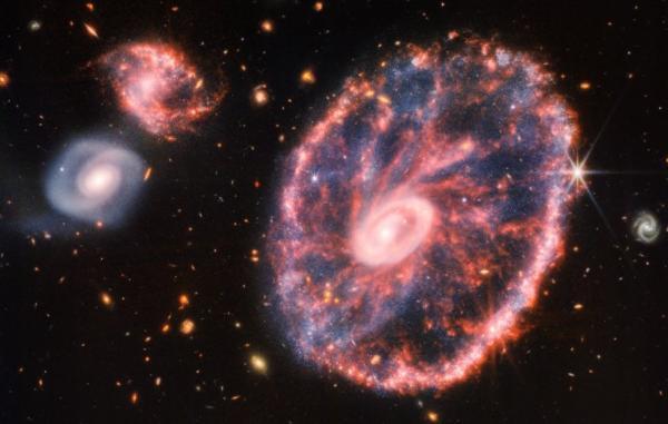تلسکوپ فضایی جیمز وب نمایی خیره کننده از یک آشفتگی کیهانی را آشکار کرد